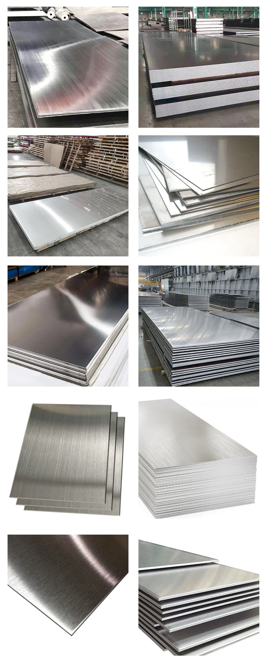 Cold Rolled Hot Rolled AISI 304 316 316L 201 202 304L Stainless Steel Sheets Mirror Polish Stainless Steel Plate Thickness 0.5mm-16mm for Buildings Bridges